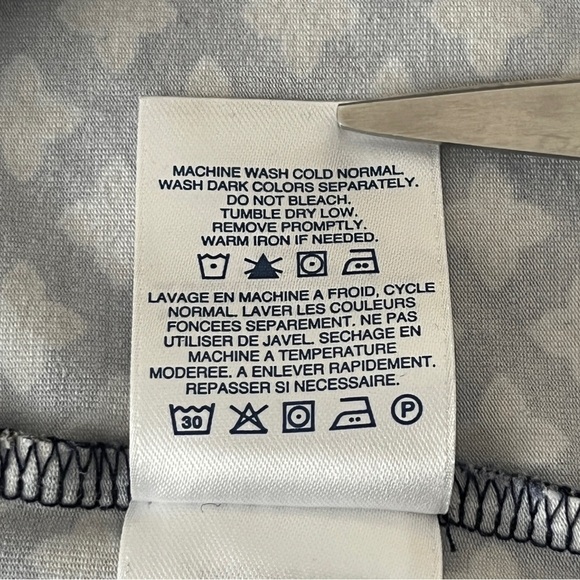 Lands’ End Plus-Sized Navy Blue Patterned Dress Size 1X - Picture 10 of 13